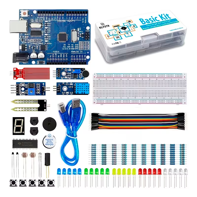 Kit de Inicio Pro Arduino Uno R3 – Pack Fundamental de Electrónica y Programación con Guía de Tutoriales